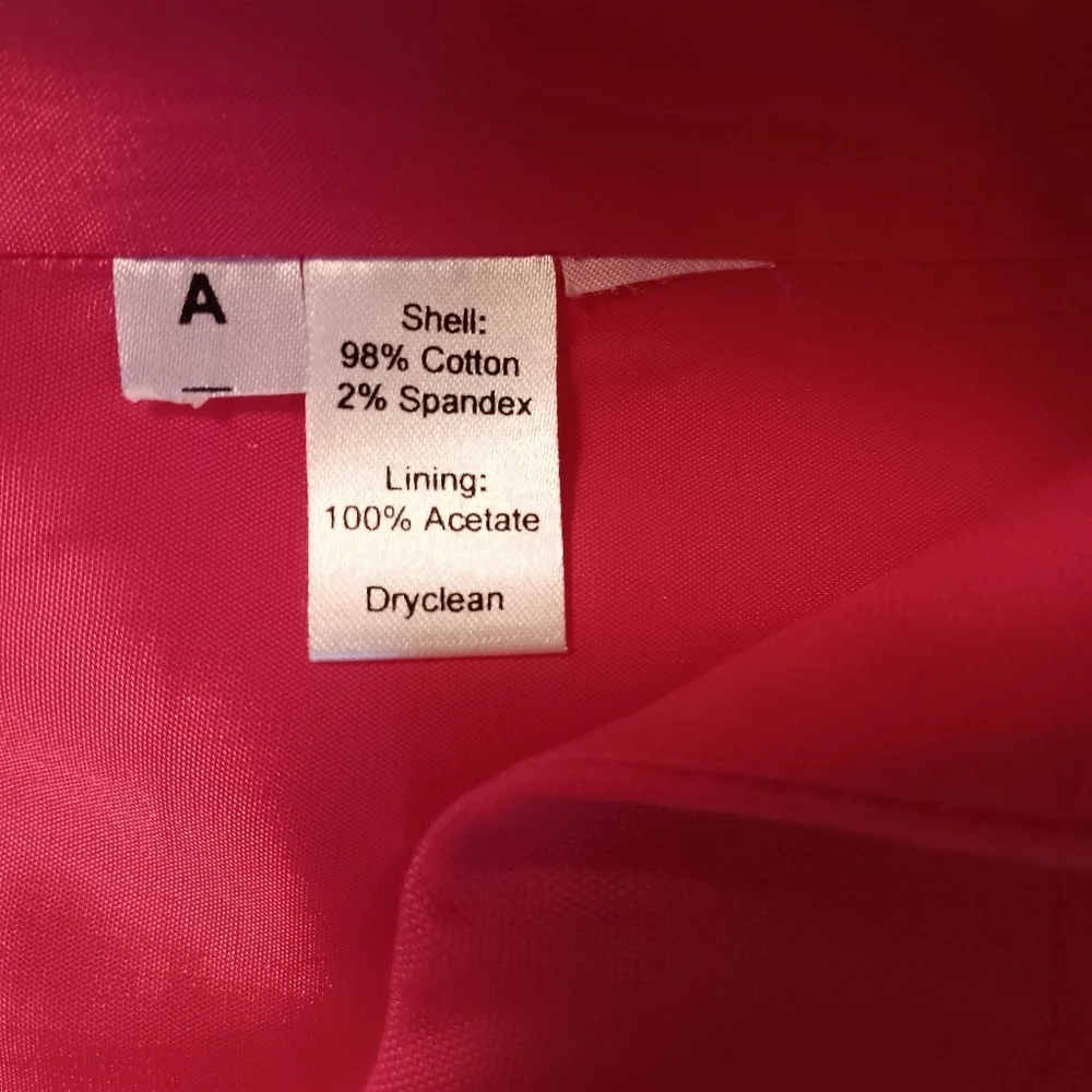 Ann Taylor Loft Women's Bright Pink Cotton Short Pencil Skirt With‎ Pockets